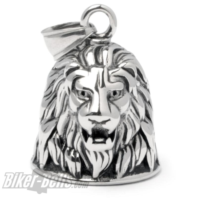 Hochwertige Biker-Bell mit Löwe aus Edelstahl Lion Ride Bell Motorradglöckchen